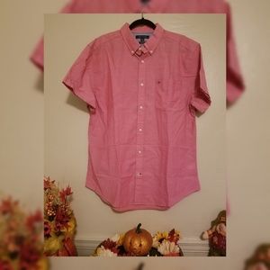 NWOT Tommy Hilfiger Short Sleeve Button Down Shirt
